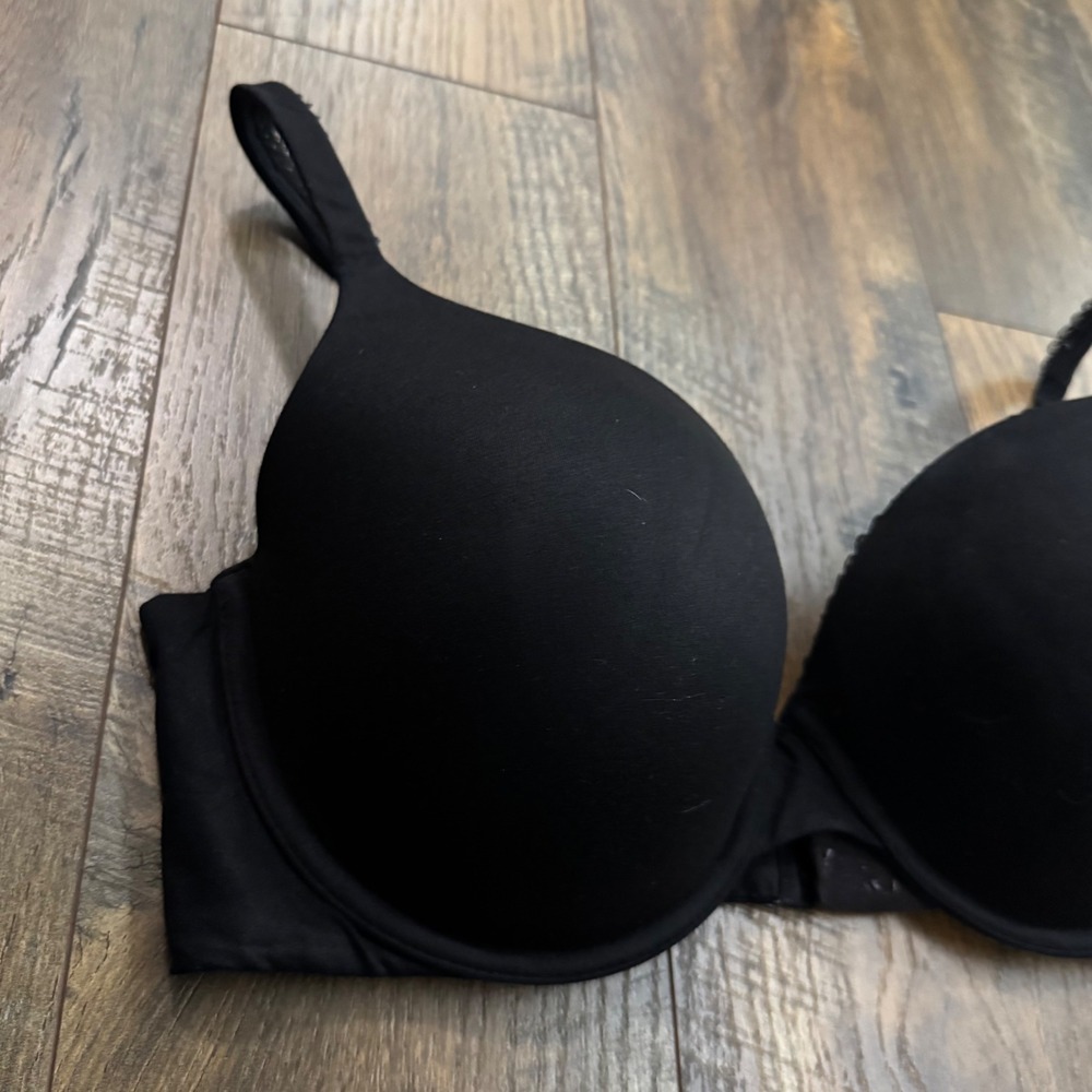 Victoria's Secret Body By Victoria Perfect Shape Bra Black 38D Underwire T-Shirt - Picture 2 of 8